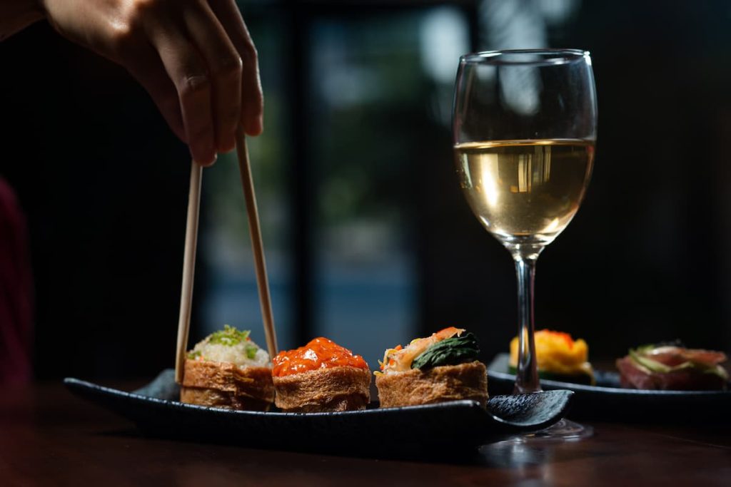 sushi et vin